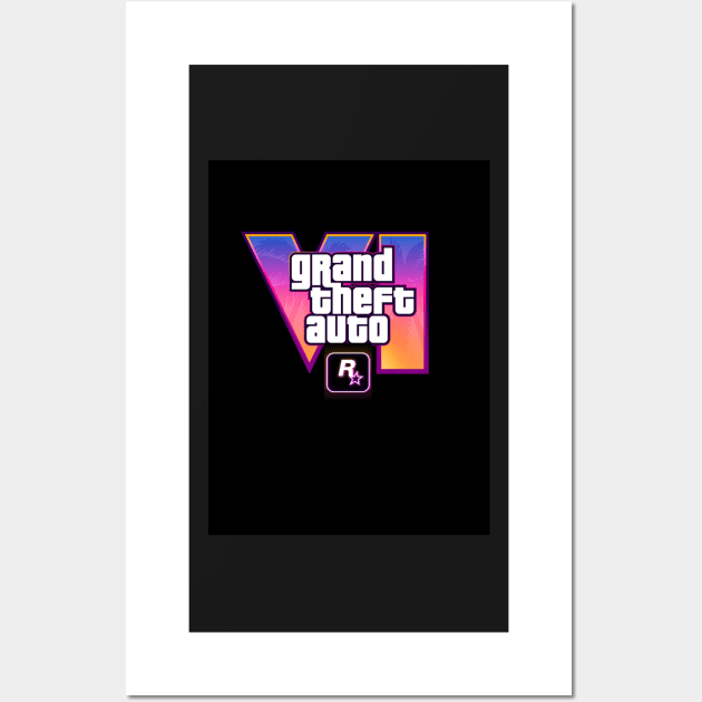 GTA 6 Grand Theft Auto 6 official trailer Wall Art by WonderfulHumans